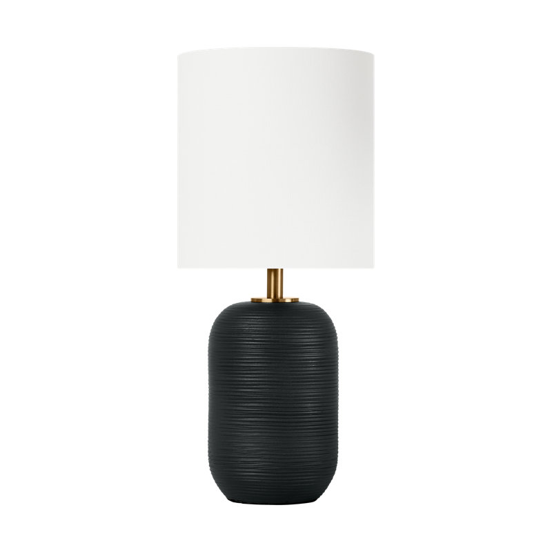 Ceramic Table Lamp, Rough Black