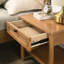 Ensemble de chambre à coucher, lit plateforme et table de chevet 2 pièces Vichy