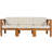 5-Piece Solid Wood Outdoor Sectional Sofa Set Beige