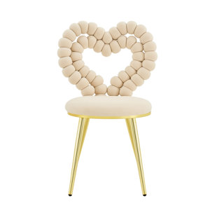 Unique Heart Bubble Tufted Accent Chair Set of 2
