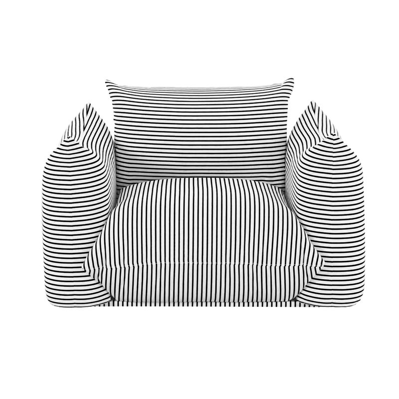 Saint-Tropez-Outdoor-Chair-UK Upholstered Armchair, Black
