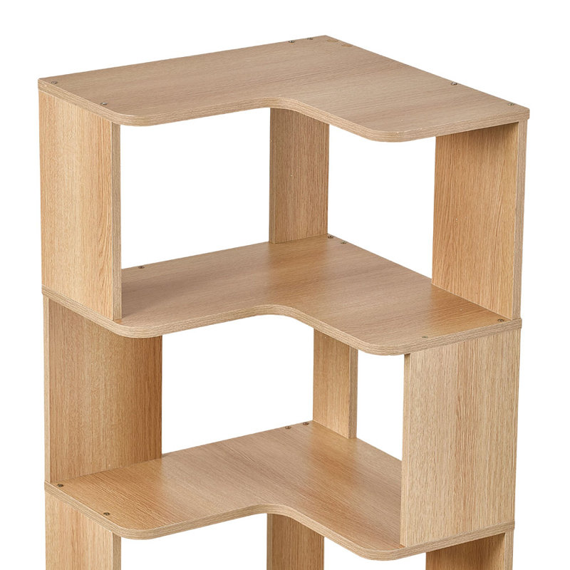48cm W Bookcase, (6 Shelves) 180cm. H x 48cm. W x 48cm. D, Natural Wood