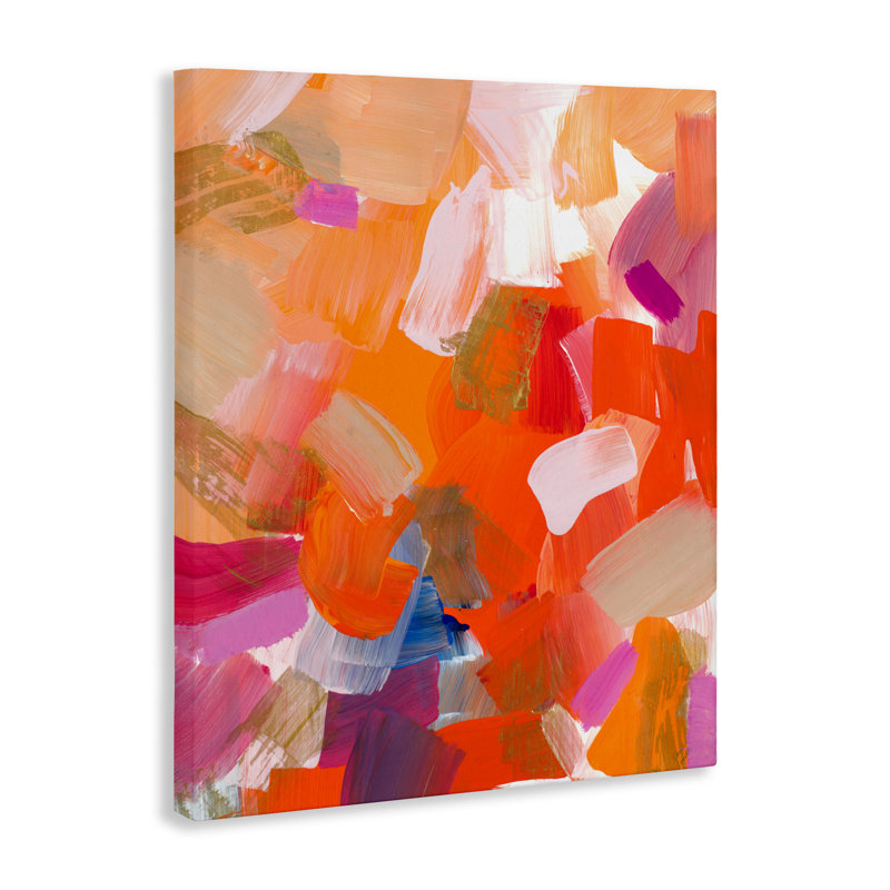 Toile d'abstraction de confettis, conception de Lanie Loreth, H 48 po x l 36 po