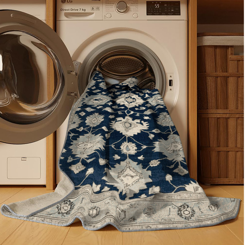Tapis gris lavable à la machine