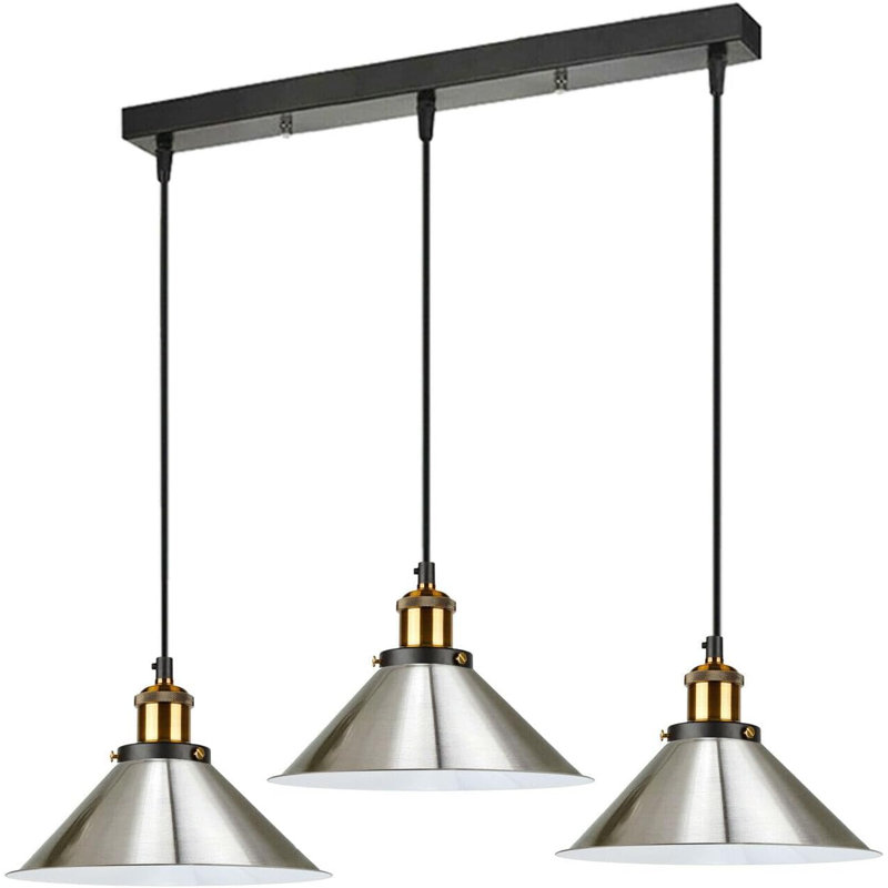 3 - Light Pendant, Satin Nickel