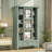Grayish Green Wooden Multifunctional Bookcase