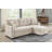 76.5" Linen Blend Upholstered Sectional with Pull-Out Bed and Chaise Storage-1398714607