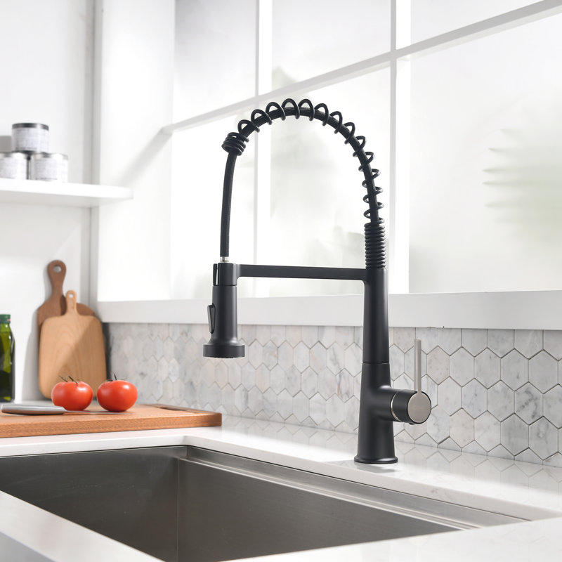 FLG 1270series Pull Down Kitchen Faucet, Black