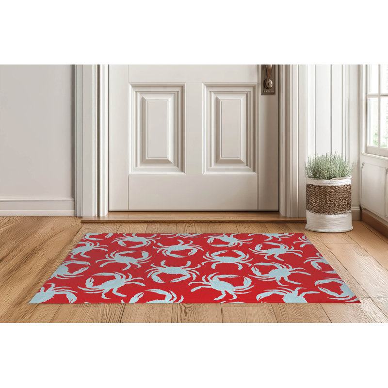 Paillasson Crabby, Rouge, L 60 po x L 84 po