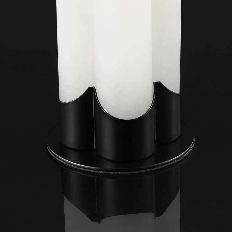 Gorlest Table Lamp, White/Black
