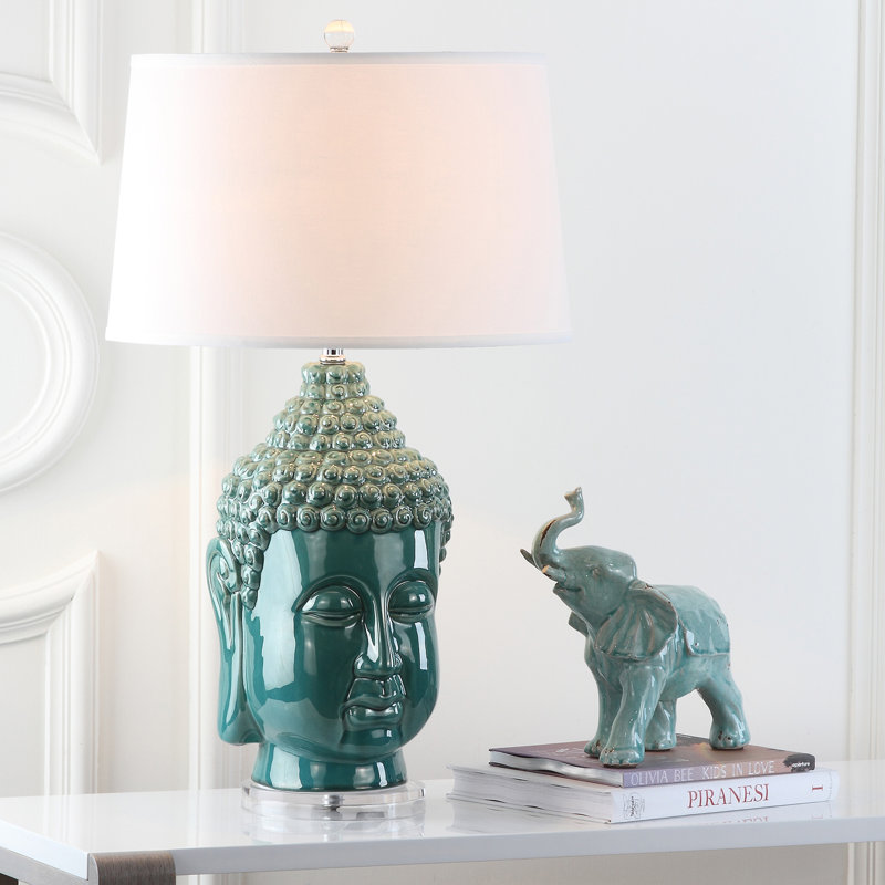 Baileyton Ceramic Table Lamp, Teal