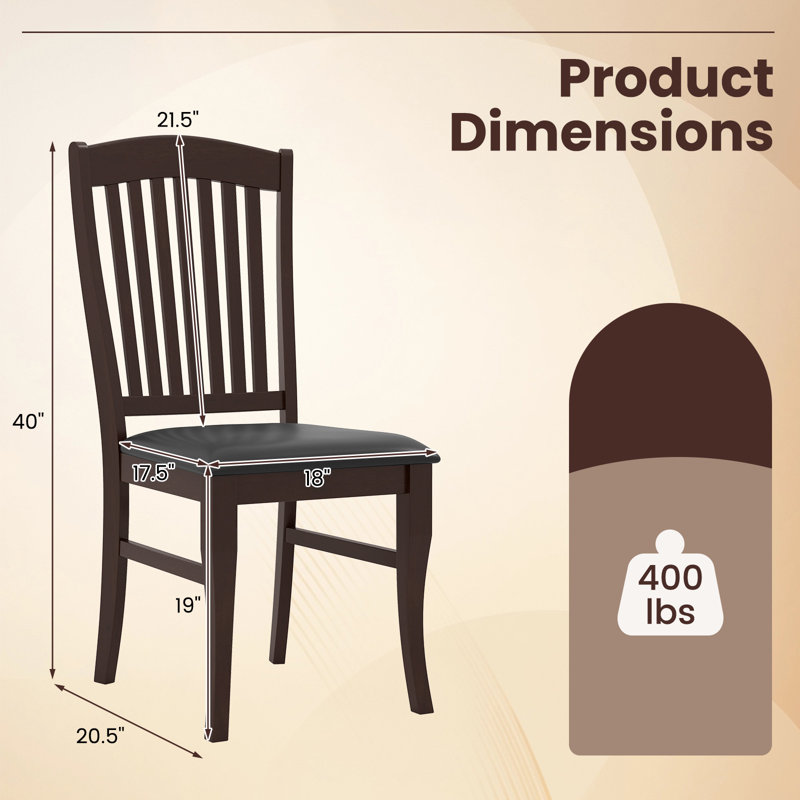 Modern Dining Chairs Set of 4 Armless Kitchen Chairs w/Upholstered Seat, 4
