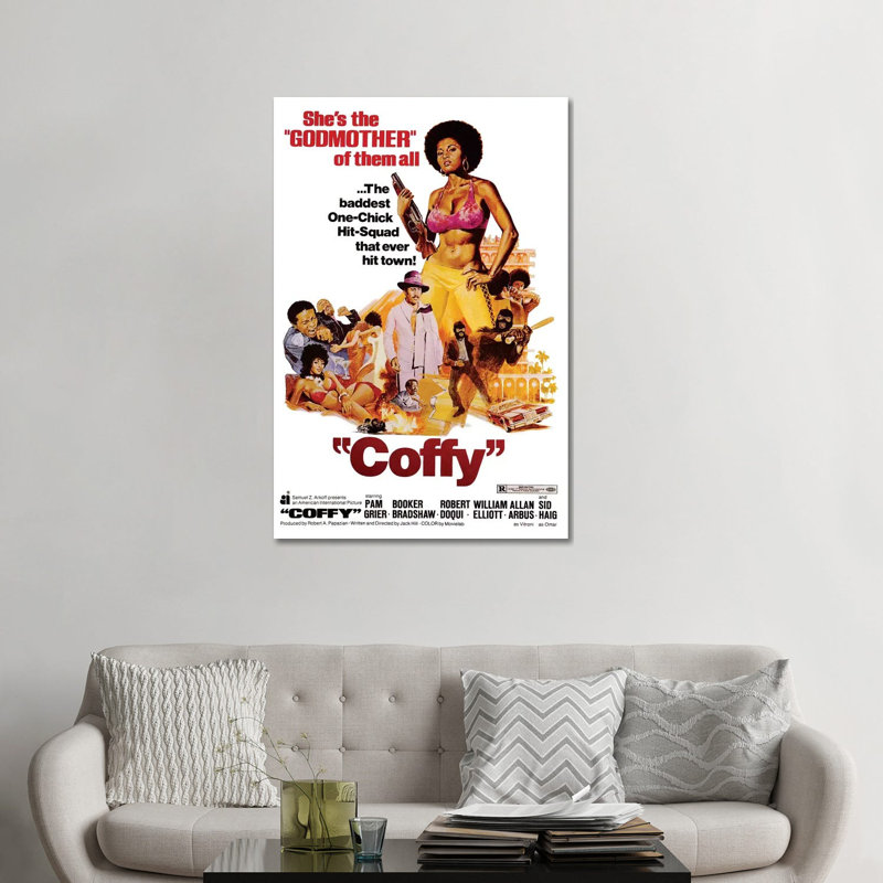 Coffy - publicité, H 48 po x l 32 po x P 1,5 po, Aucun mat, Toile tendue