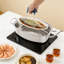 304 Stainless Steel Steamer Pot, 1.32-Gallon Oval Steaming Cookware-132013630