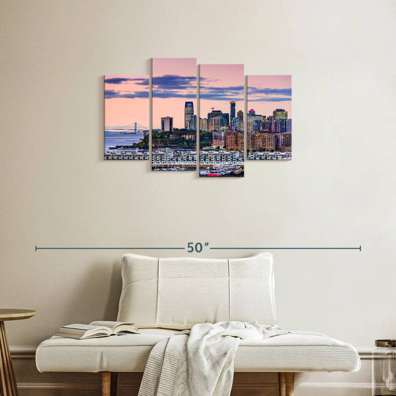 Hannes Jersey City Skyline, H 22 po x l 36 po
