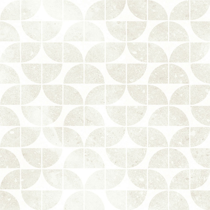 Motif audacieux Cotto Rosa 4,5 x 4,5, Blanc
