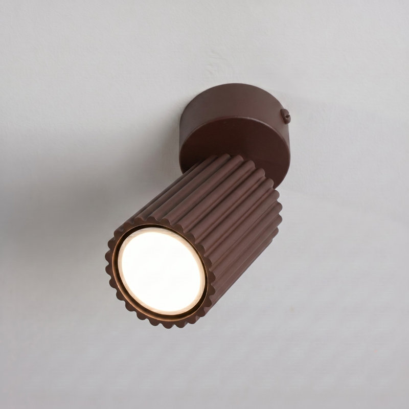 Karbon Aluminium Flush Mount, Brown, 7x7x18 cm