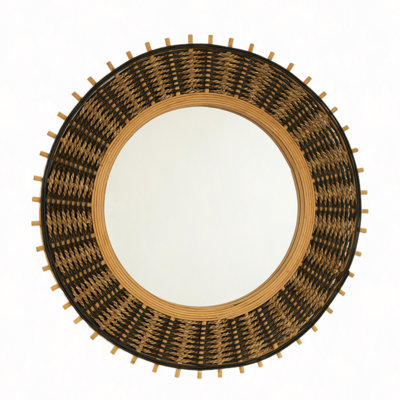 Miroir mural 23 po, bambou