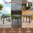 Steel Outdoor Patio Side Table, Weather Resistant Square Coffee Table