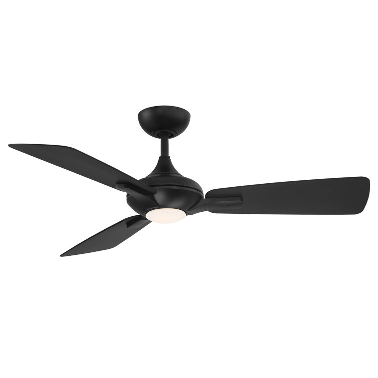 52" Mykonos 3 - Blade Outdoor/Indoor Smart Ceiling Fan with Remote Control and LED Light Kit Included, Works With Alexa and iOS or Android App
