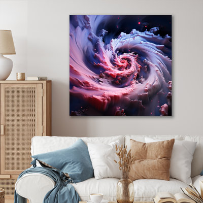Abstract Purple Galaxy Storm IV - Abstract Spirals Wall Art