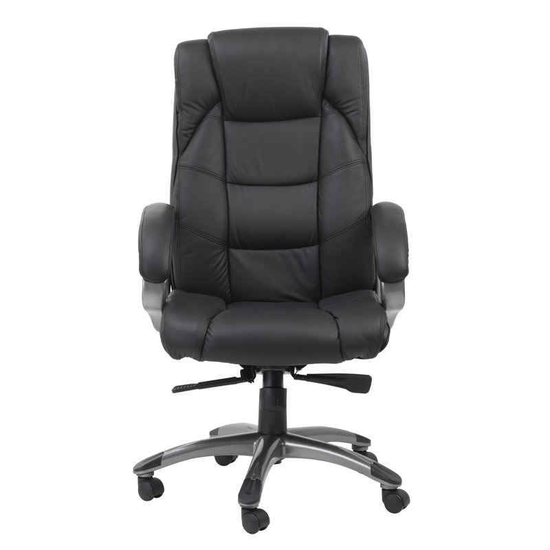 Genuine Leather Executive Chair, Black