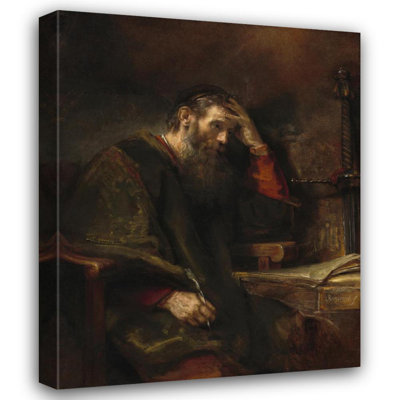 «The Apostle Paul» par Rembrandt Van Rijn - Art mural sur toile tendue avec châssis