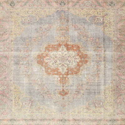 Tapis traditionnel vert / beige