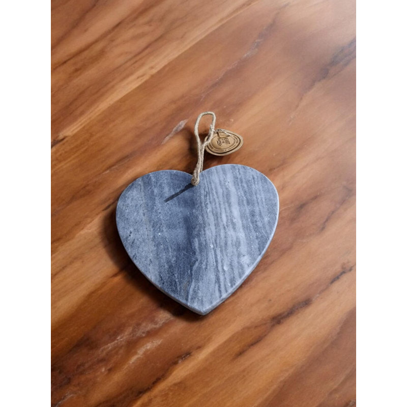 Geko Marble Heart Chopping Board 24X26cm, Grey