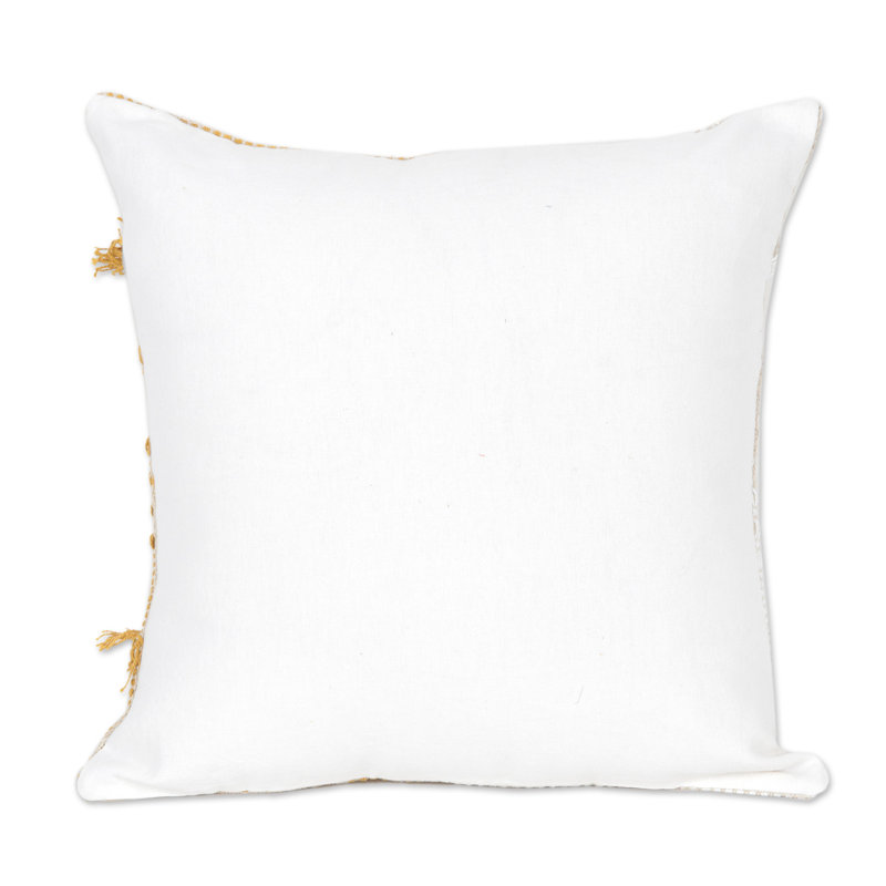 Housse de coussin d'intérieur, Miel / blanc