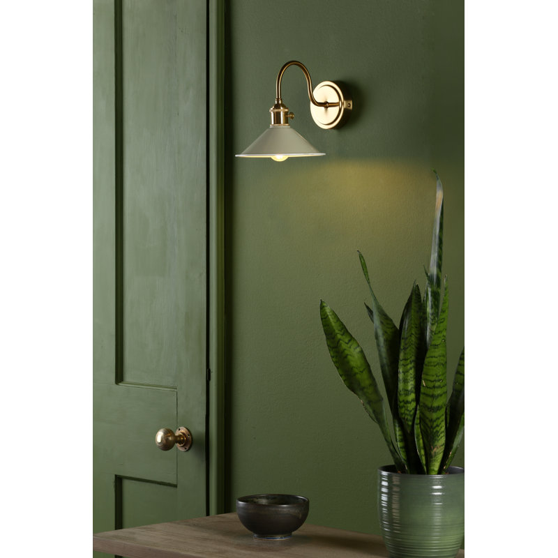 Wall Light, Natural Brass, Tan