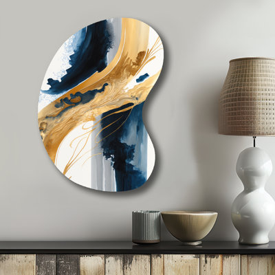 Élégante spirale abstraite III - spirale abstraite asymétrique, décoration murale en métal de forme unique