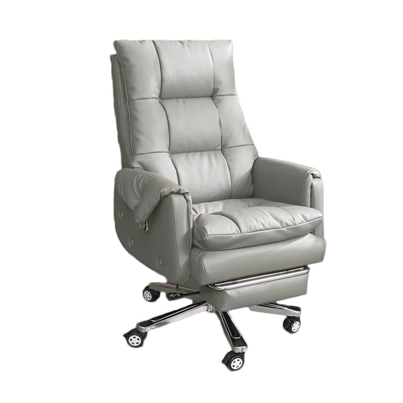 Fauteuil de direction avec appui-tête, Gris
