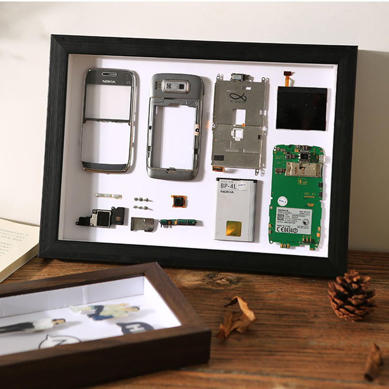 5X7 Shadow Box Frame Small Shadow Box Display Case 4 Pack Black Picture Frame Glass Surfaces Internal Depth 0.6 Inch For Wall Or Tabletop