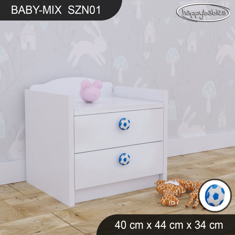 Baby Mix 2 Drawer Nightstand, White