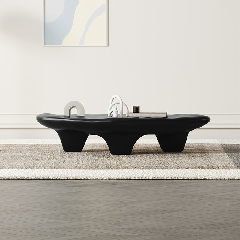 Simple modern black shaped coffee table