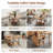 47.2" Convertible Drop-Leaf Expandable Coffee Table with Curved Metal Locking Caster Base in  Fir Core Wood |  Double-Tier Storage Rolling Center Table for Small Apartment & Living Room-1255823635