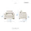 Chaise d'appoint moderne et contemporaine de 47 po avec revêtement en microfibre texturée, coussin de dossier réversible, pieds en bois massif espresso-137681394