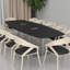 Table de conférence Arc Boat avec bases en T en métal et modules de données-1249304929-1222808498-1270845811