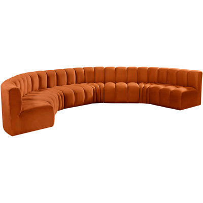 Hormachea Upholstered Curved Sectional Reversible