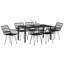 7 Piece Garden Dining Set Poly Rattan-1832395499