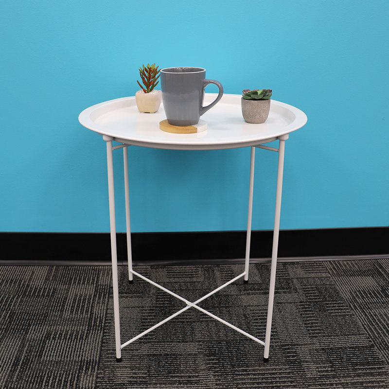  Table de bout à plateau supérieur, Blanc