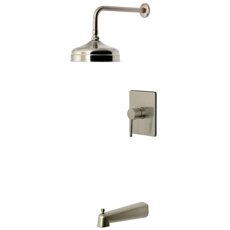 Kingston Brass Concord Single-Handle Pressure Balanced Tub And Shower Faucet, Brushed Nickel