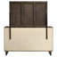 Commode 6 tiroirs et miroir brun chaud