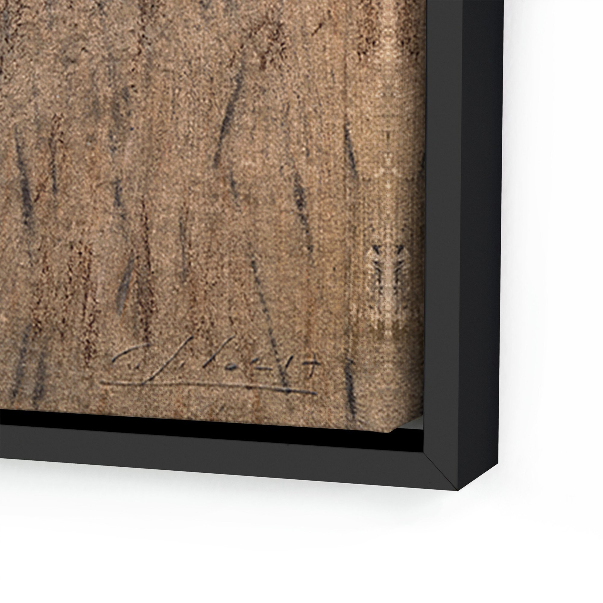 No. 18 by Valeria Sidanez, Black Maple Canvas Floater Framed, 24" H x 18" W