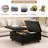 Upholstered storage rectangular bench for Entryway Bench,Bedroom end of Bed bench foot of the Bed,Bench Entryway ligth Beige Linen fabric