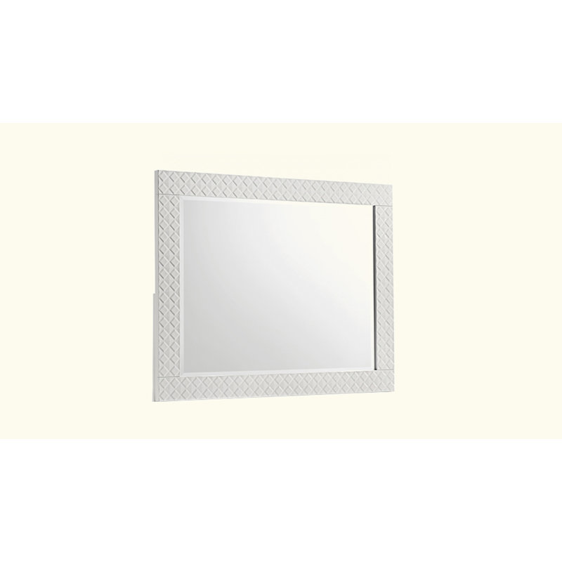Miroir de style moderne en bois blanc