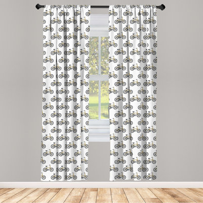 Bicycle Semi-Sheer Rod Pocket Sliding Panel