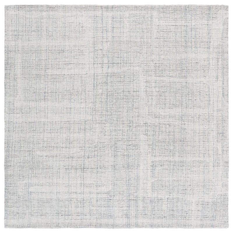 Abstract 460 Hand Tufted Wool Pile Abstract Rug, Square 6'