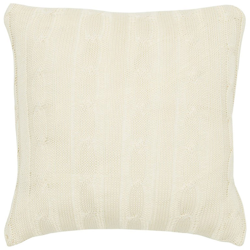 Cotton Throw Pillow, Cream
